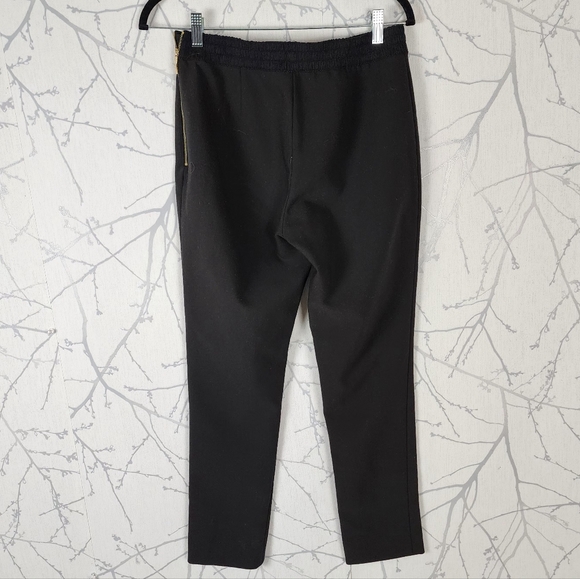 Kate Spade Black Ponte Knit High Rise Side Zip Slim Leg Pants - Picture 3 of 8